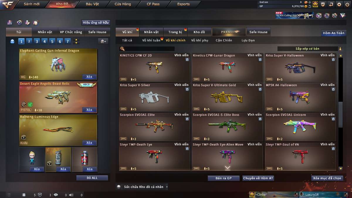 shop acc cf uy tin gia re